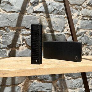 Montblanc Black Croc Embossed Leather Pen Case